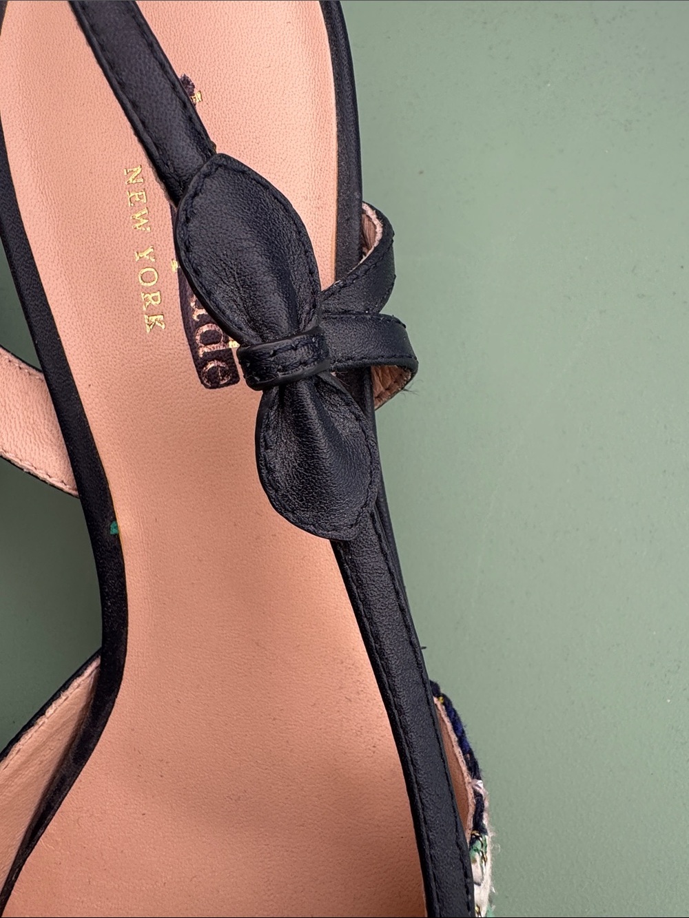 kate spade Navy and Multicolor Tweed Pointed Slingback Heels - Picture 11 of 12
